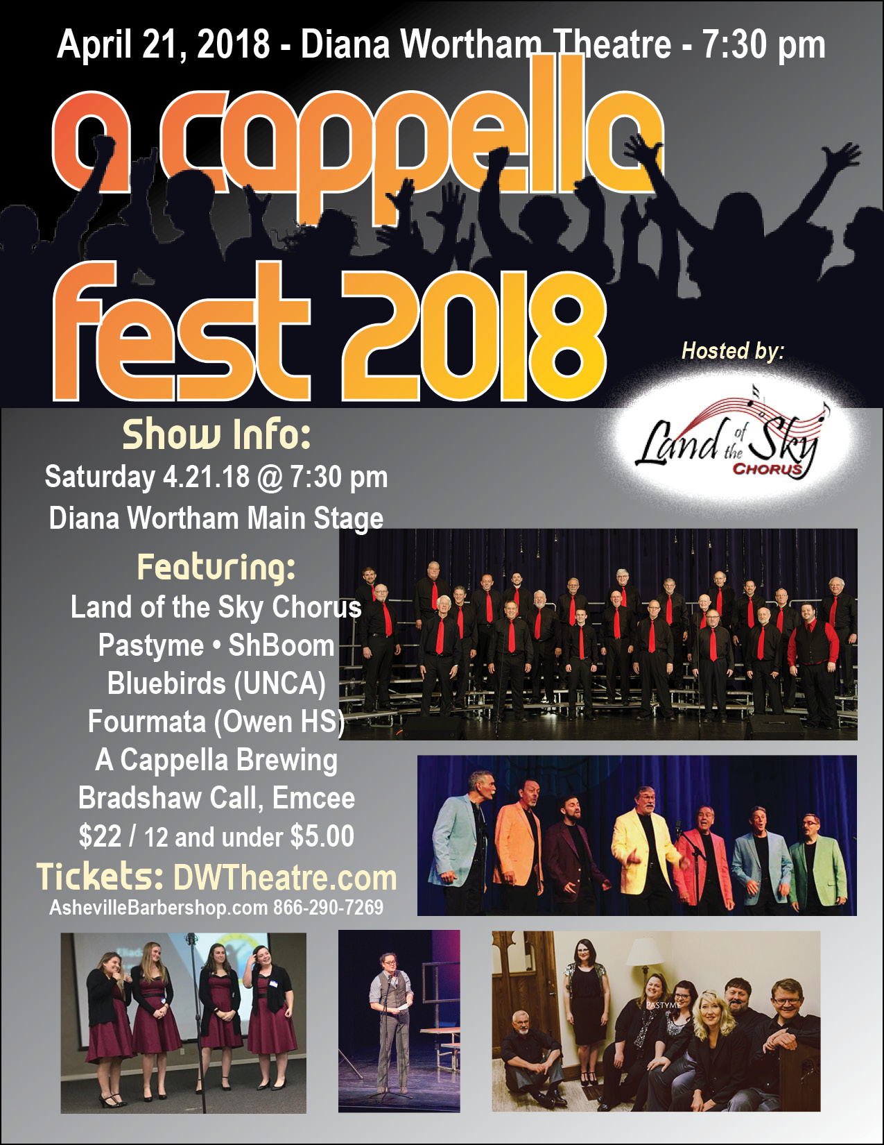 2018 A Cappella Festposter, Asheville Barbershop